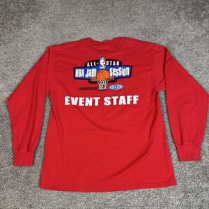 Vintage NBA All Star Jam Session Shirt Mens L Basketball Fleer Promo Graphic